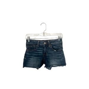 American Eagle Super Stretch Denim Shortie Jean Shorts Size 2